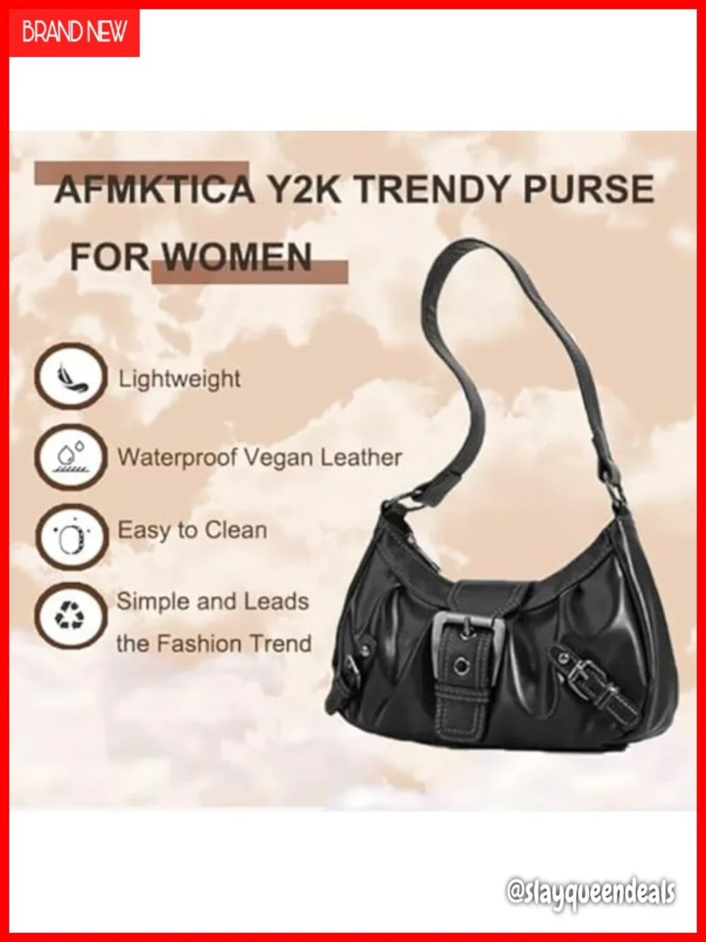 Faux Leather Y2K Hobo Shoulder Bag with Top Handle